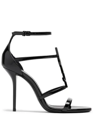 Saint Laurent   110mm Cassandra patent leather sandals 