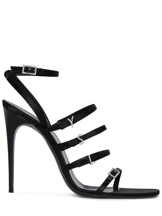 Saint Laurent   110mm Jerry crepe satin sandals 