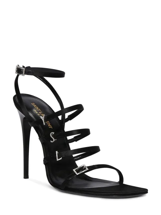 Saint Laurent   110mm Jerry crepe satin sandals 