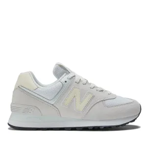 Scarpe Donna NEW BALANCE Sneakers 574 in Pelle colore Nimbus Cloud e Summer Fog