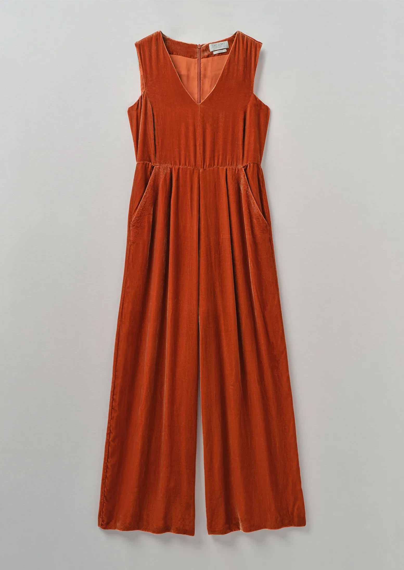 Silk Velvet Wide Leg Jumpsuit | Ballerina