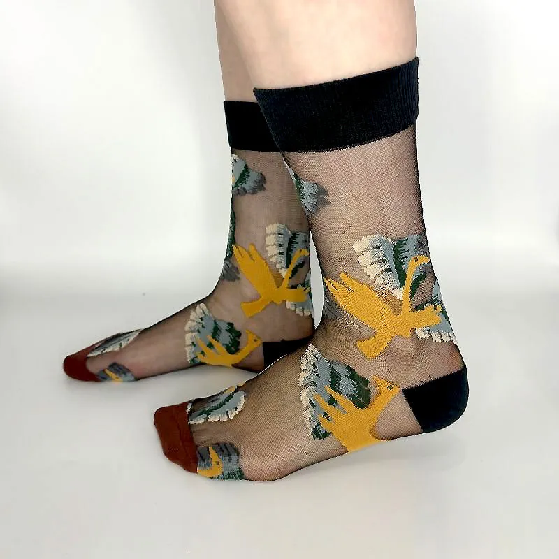 SOCKS Flower Field | Caramel Sheer