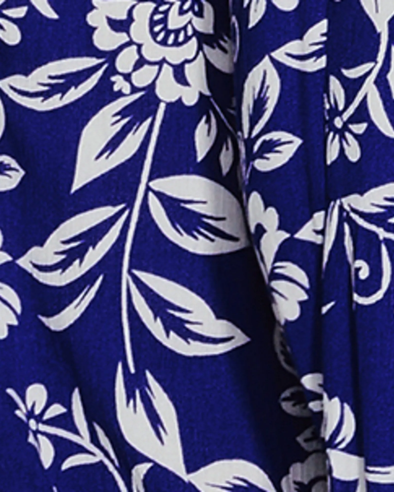 Spencer Blue Floral Wide Leg Jumpsuit | Royal Blue / White