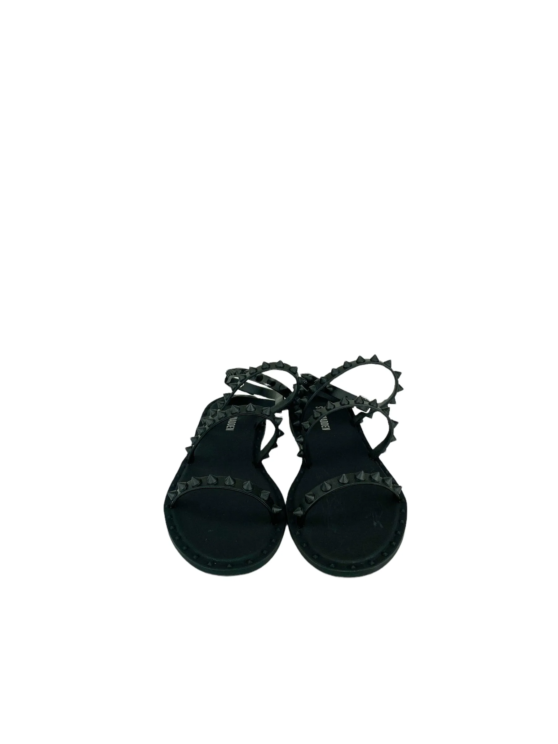 Steve Madden, Women's Spiky Transport Sandal, Black, Size 8