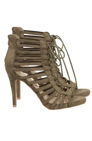 Suede Gladiator Heels Army