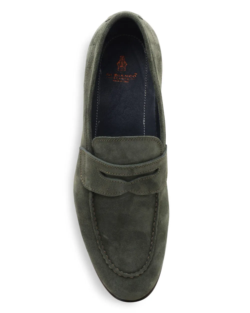 Suede Selva Agata Penny Loafer in Forest Green