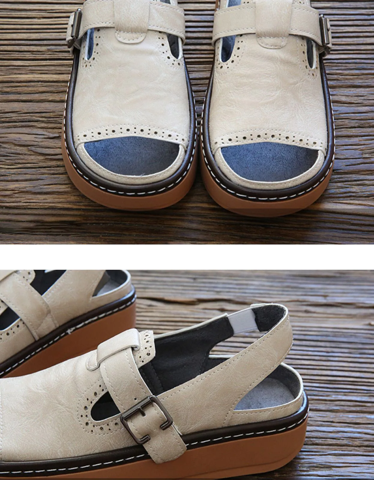 Summer Open Toe Platform Sandals Slingback