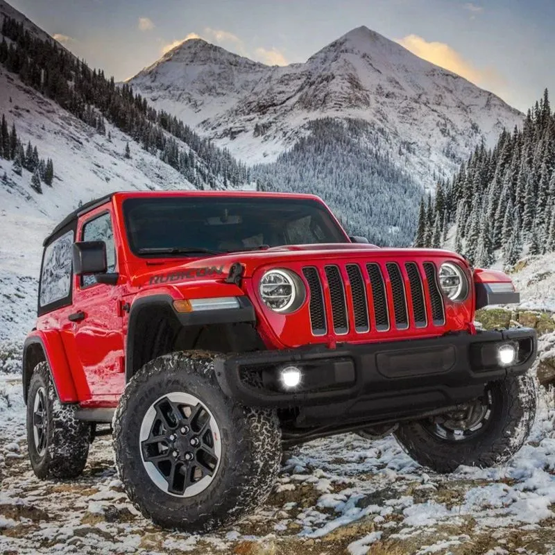 Suparee 4" Jeep LED Fog Lights for 2018  Wrangler Sahara Rubicon JL Gladiatior JT