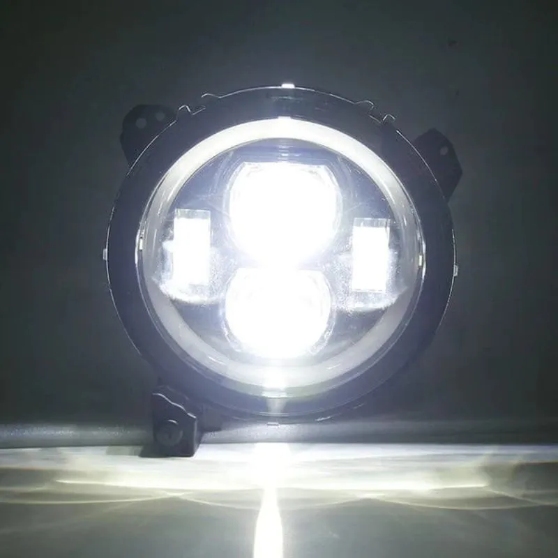 Suparee 9" Jeep LED Headlights with RGBW Halo for 2018  Wrangler JL JLU Gladiator JT
