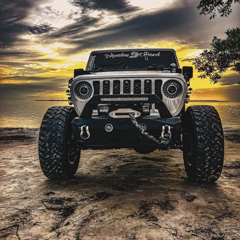 Suparee 9" Jeep RGBW LED Headlights with 3D Lens for 2018  Wrangler JL & Gladiator JT