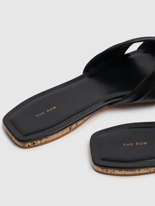 The Row   10mm Soft Knot leather sandals 