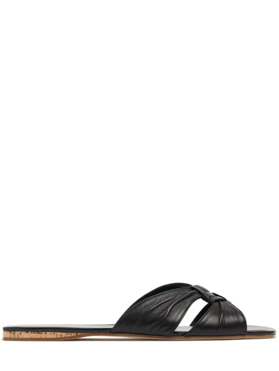 The Row   10mm Soft Knot leather sandals 