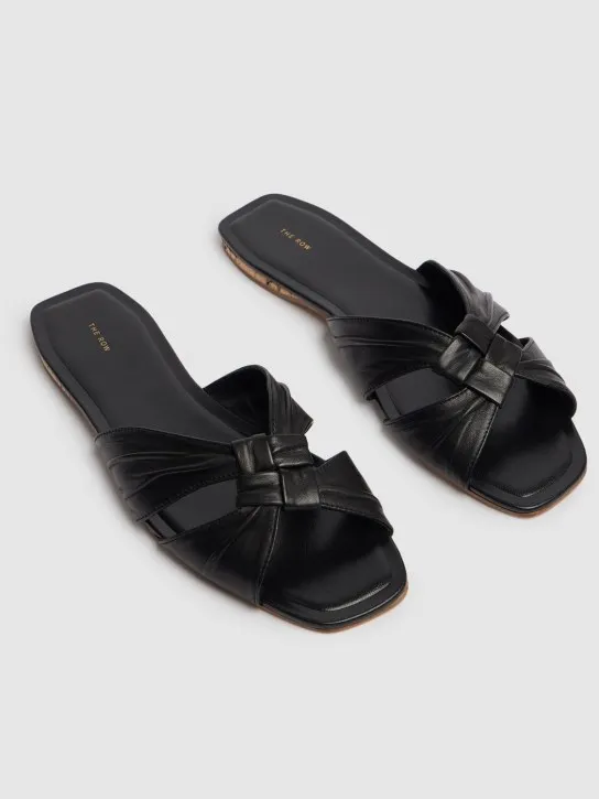 The Row   10mm Soft Knot leather sandals 