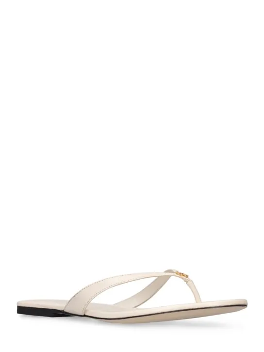 Tory Burch   10mm Simple logo leather thong sandals 