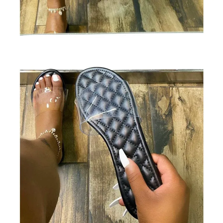 Transparent solid color sandals HPSD083