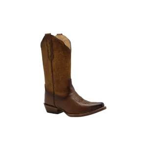 TT 301 Women Snip Toe Cowgirl Boots Honey Plain