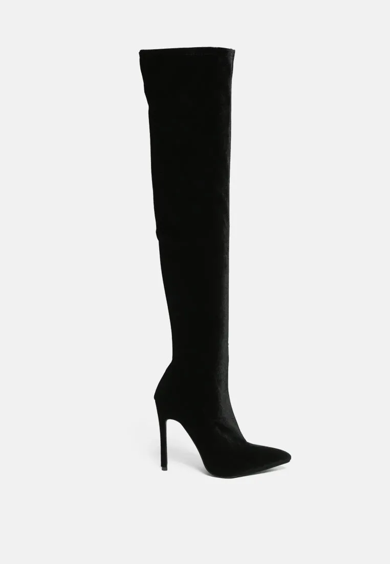 Ttilera stretch over the knee stiletto boots