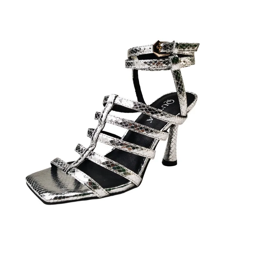 USS Shoes Amara Women's Thin High Heel Ankle Strap Sandals
