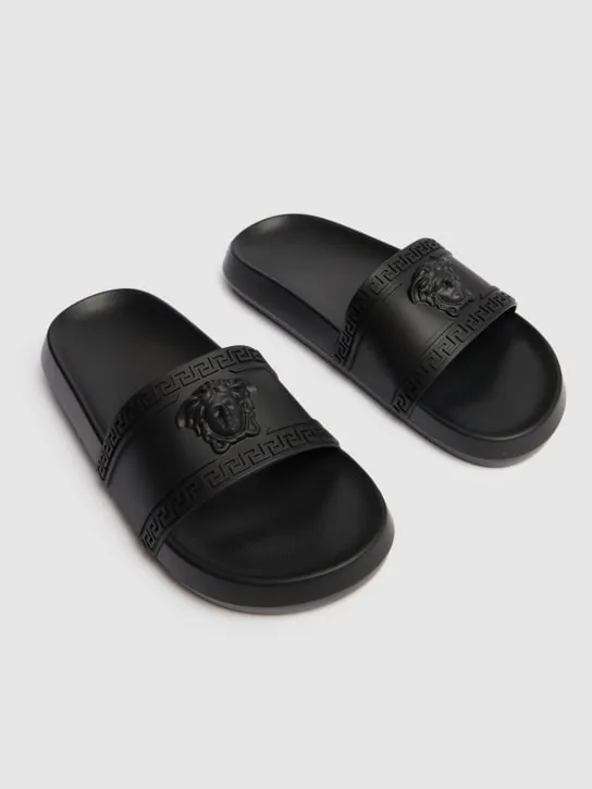 Versace   Medusa rubber slide sandals 