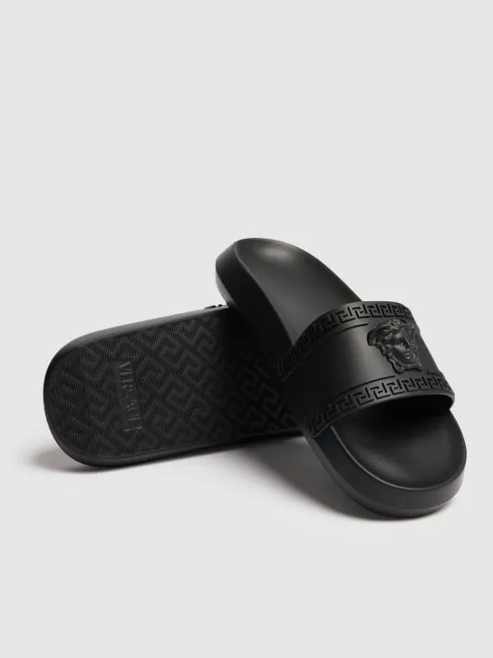 Versace   Medusa rubber slide sandals 