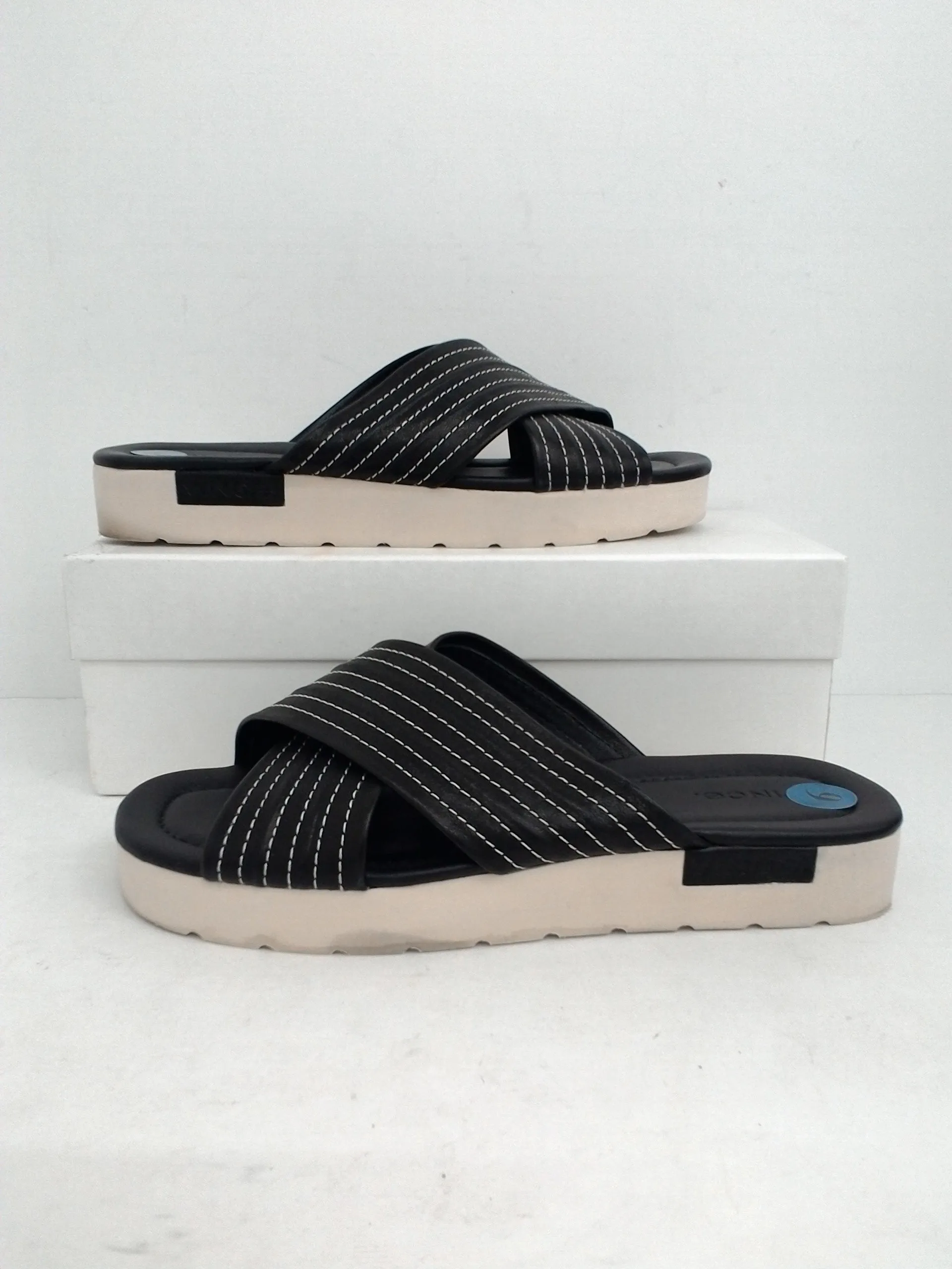 Vince Women's Camden Black Leather Sandal Size 9 M