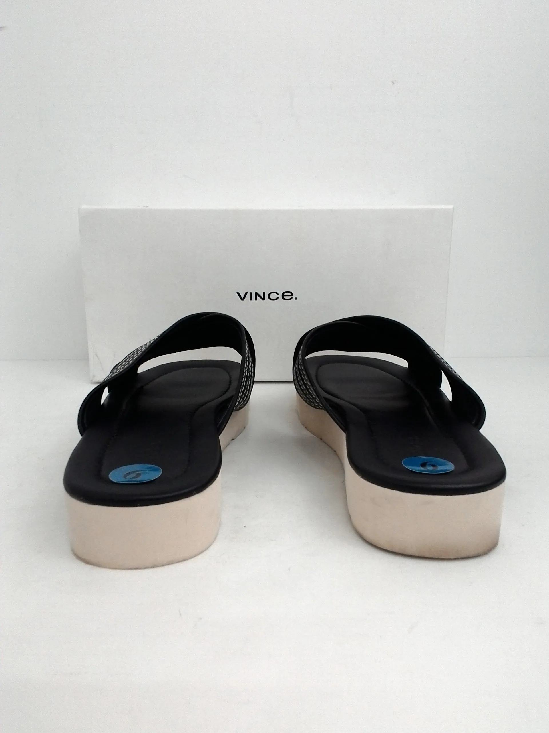 Vince Women's Camden Black Leather Sandal Size 9 M