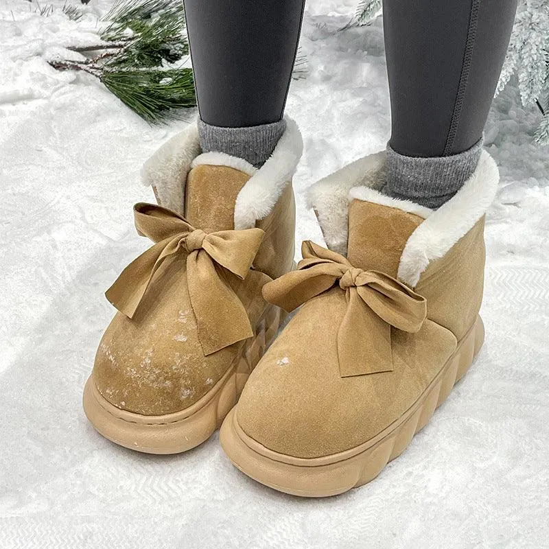 Warm Plush Suede Snow Boots for Women, Indoor & Outdoor Wear