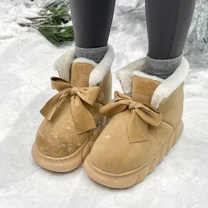 Warm Plush Suede Snow Boots for Women, Indoor & Outdoor Wear