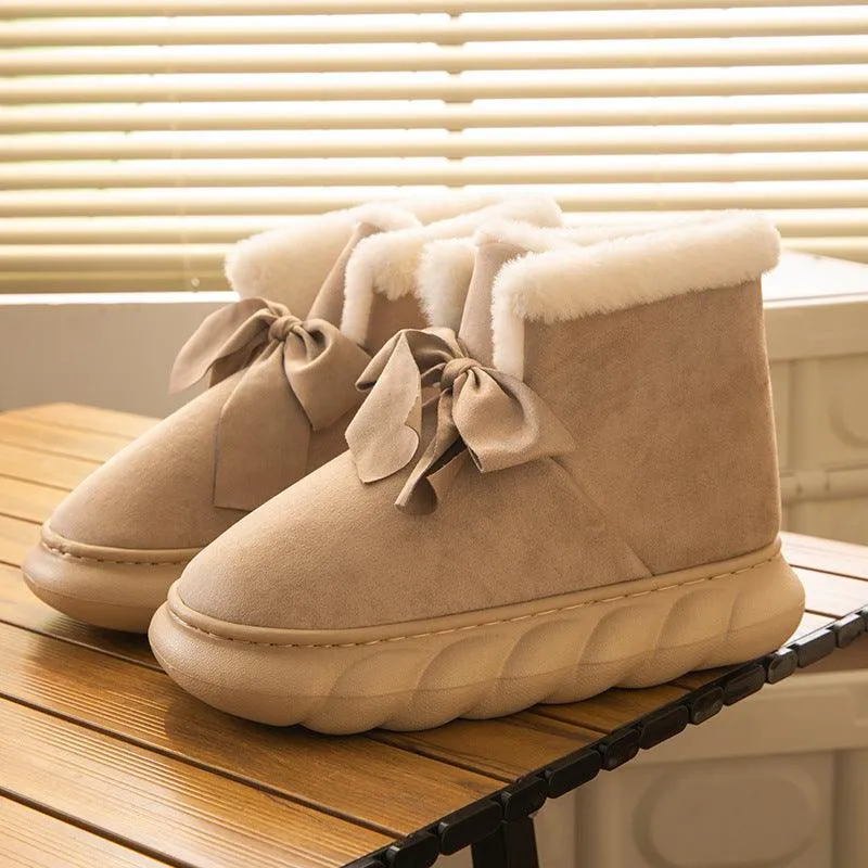 Warm Plush Suede Snow Boots for Women, Indoor & Outdoor Wear
