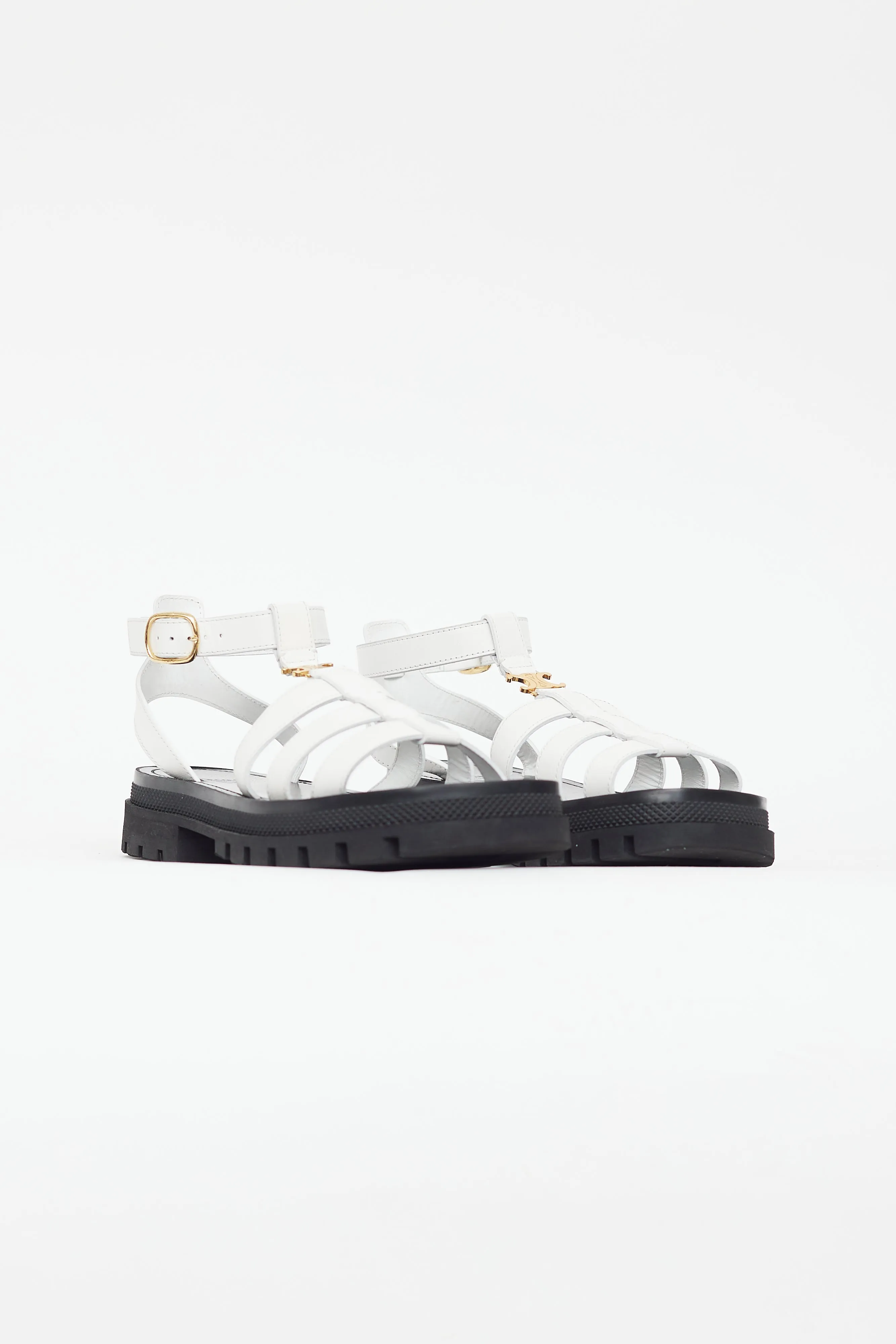 White Clea Triomphe Gladiator Sandal
