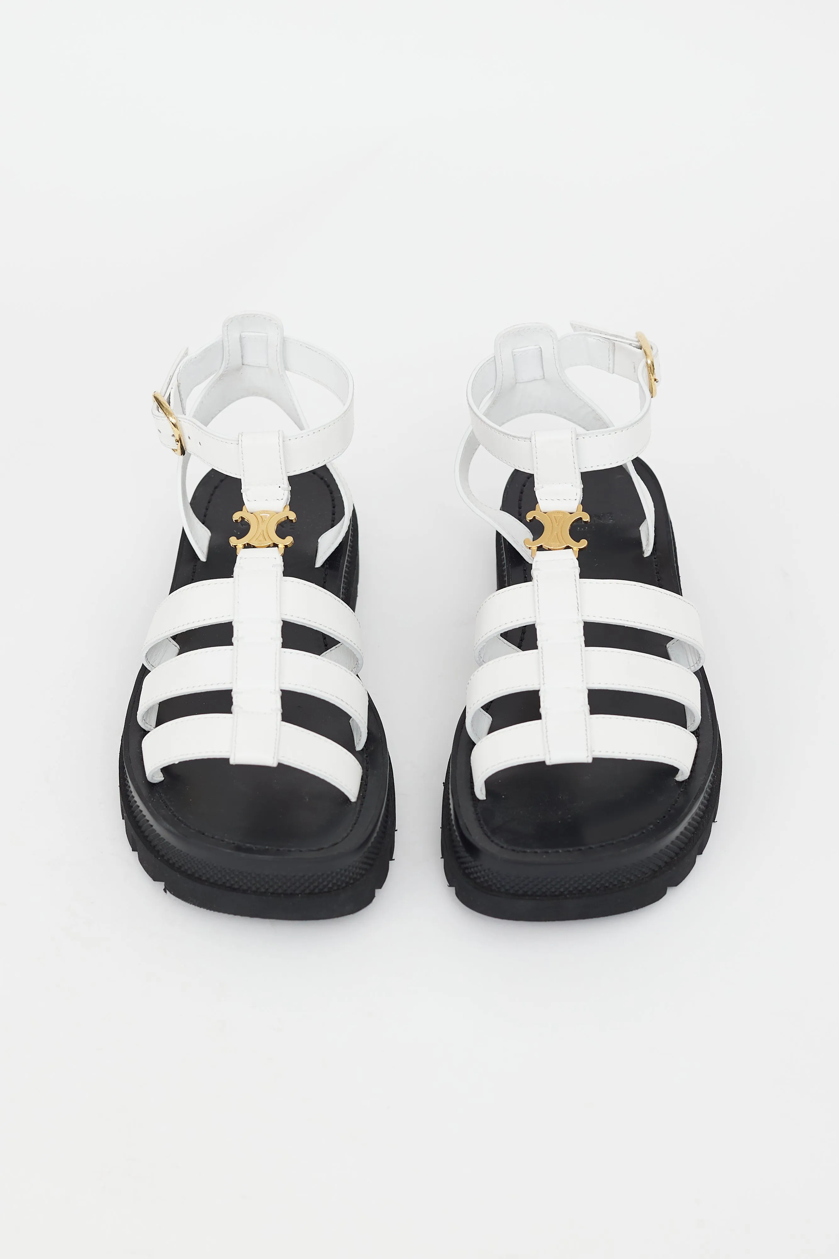 White Clea Triomphe Gladiator Sandal