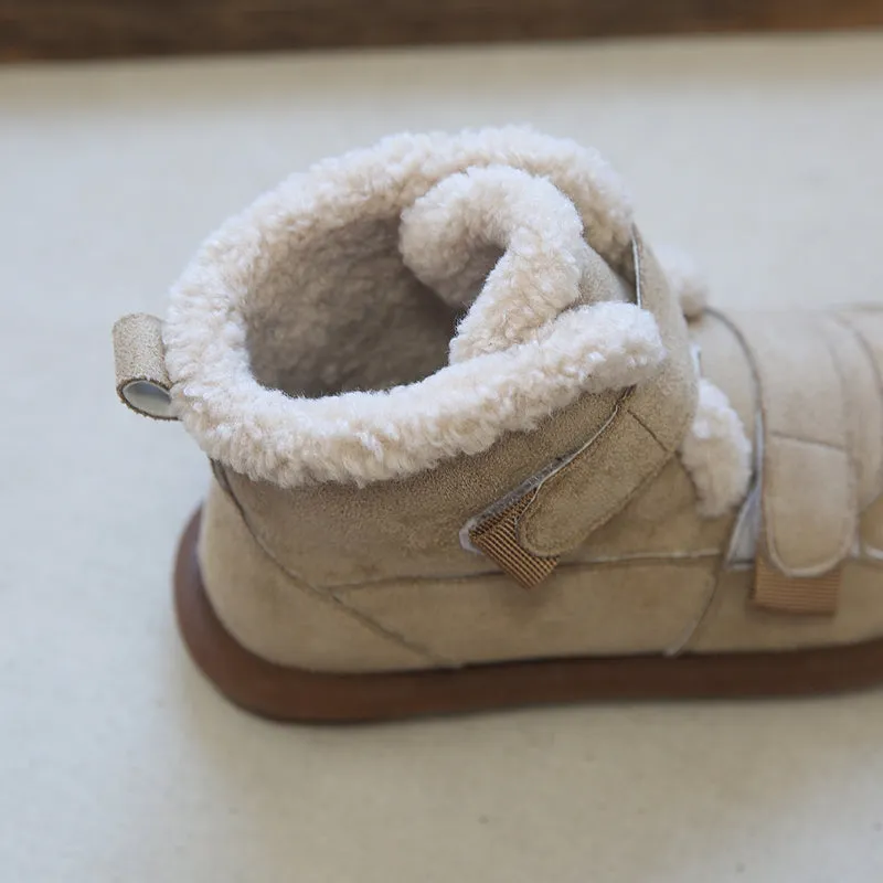 Women Retro Suede Casual Flat Snow Boots
