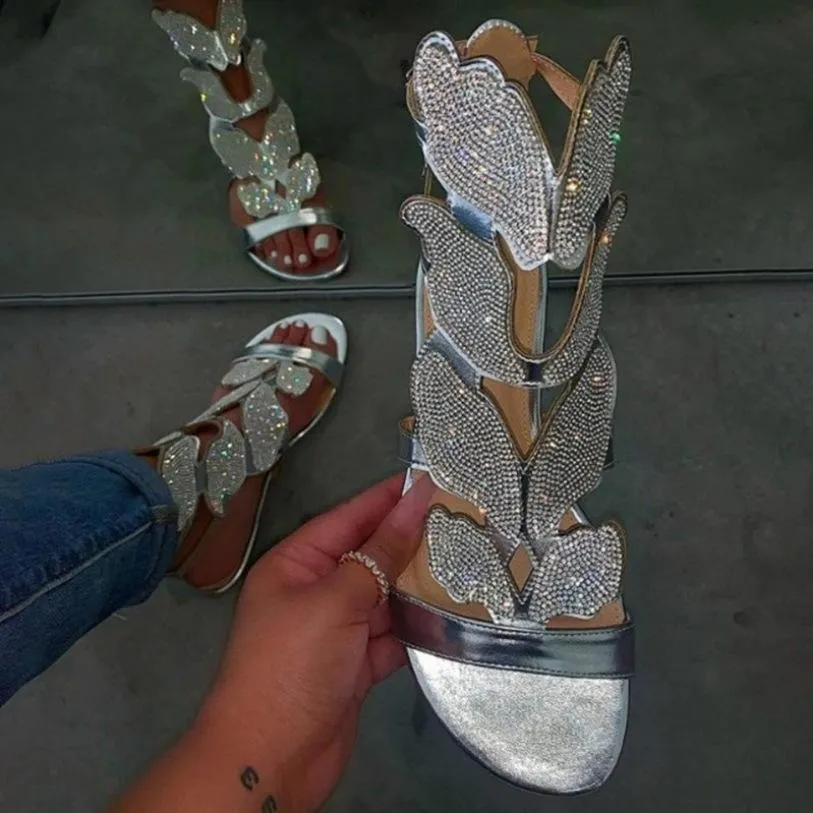 Women Rhinestone Bling Fashion Gladiator Sandals