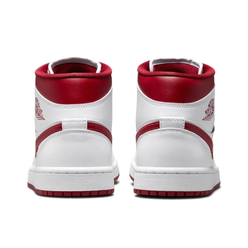 Women's Air Jordan 1 Mid White Pomergranate White