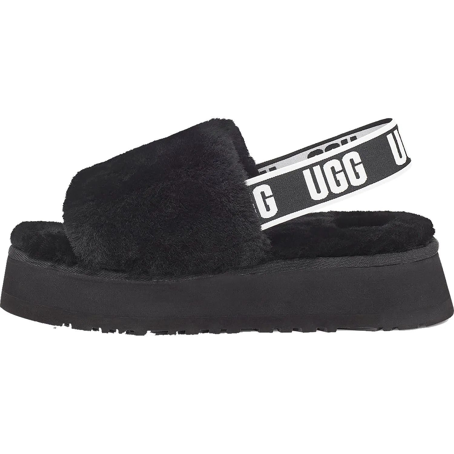 Women's UGG Disco Slide Black Sheepskin
