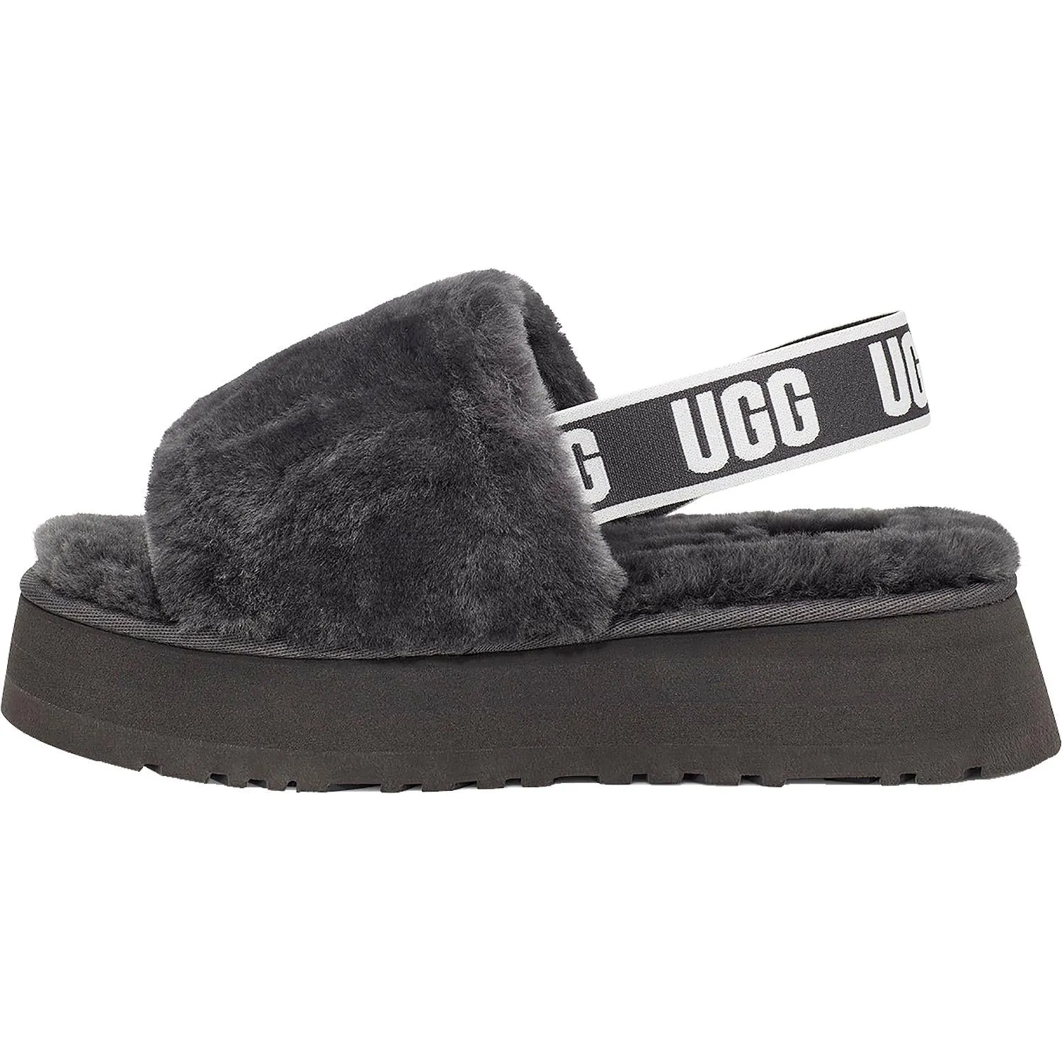 Women's UGG Disco Slide Dark Grey Sheepskin