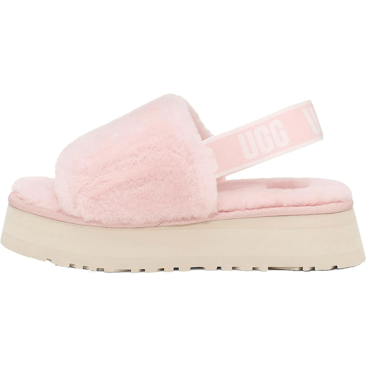 Women's UGG Disco Slide Pink Cloud Sheepskin