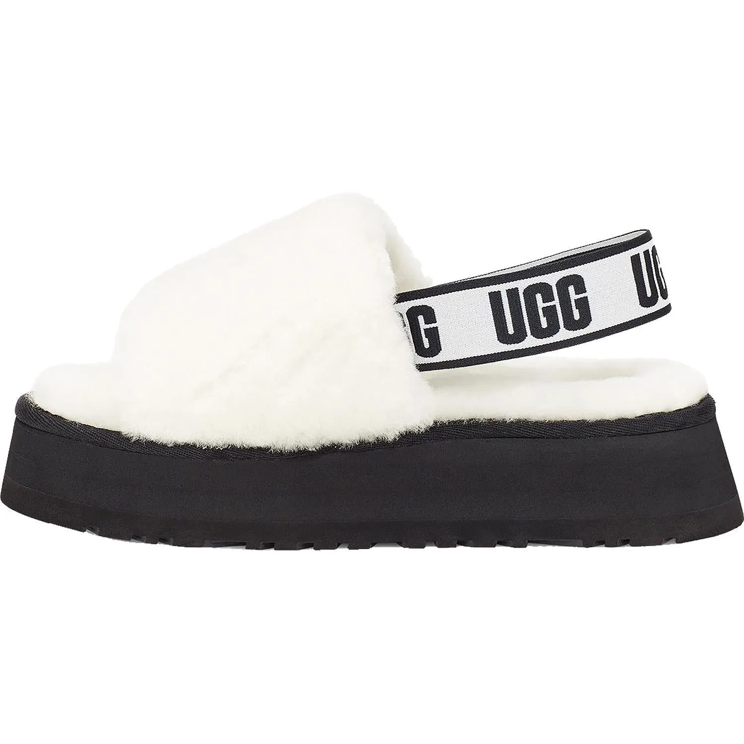 Women's UGG Disco Slide White Sheepskin