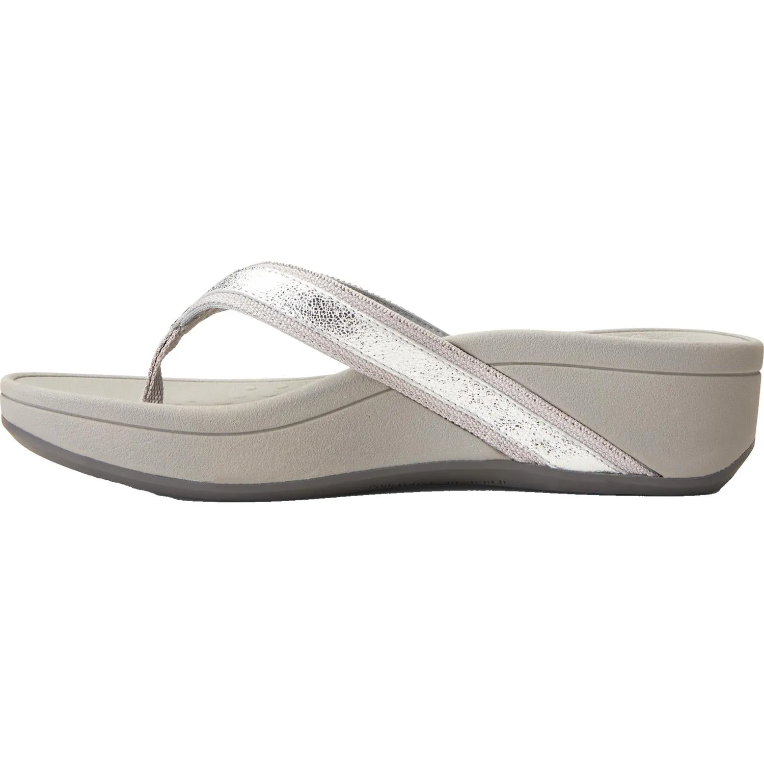 Women's Vionic High Tide Silver Metallic Leather
