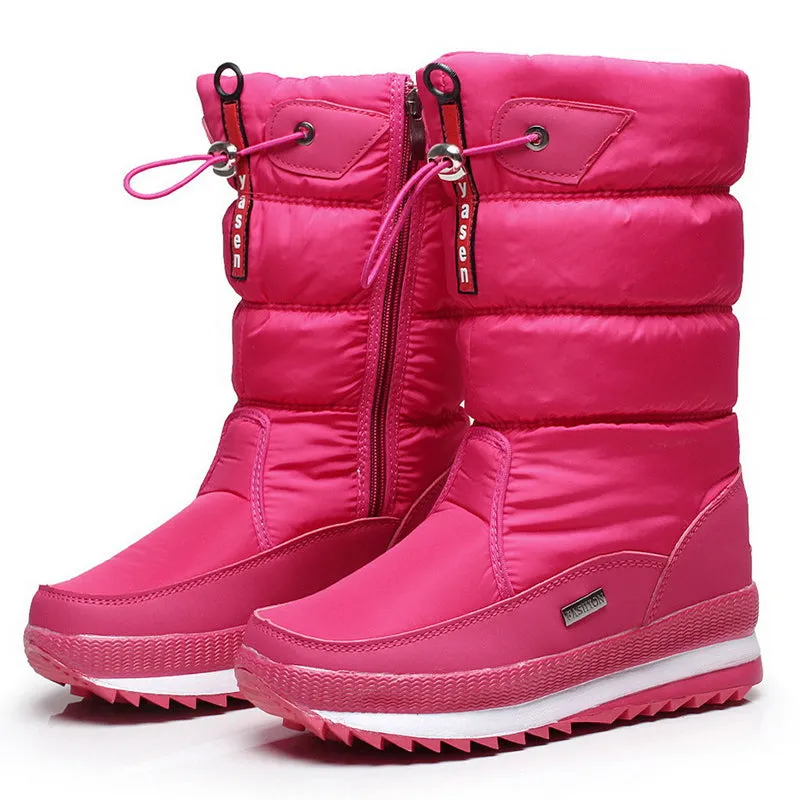 Women's Winter Thickened Waterproof Anti-skid Cotton Boots
