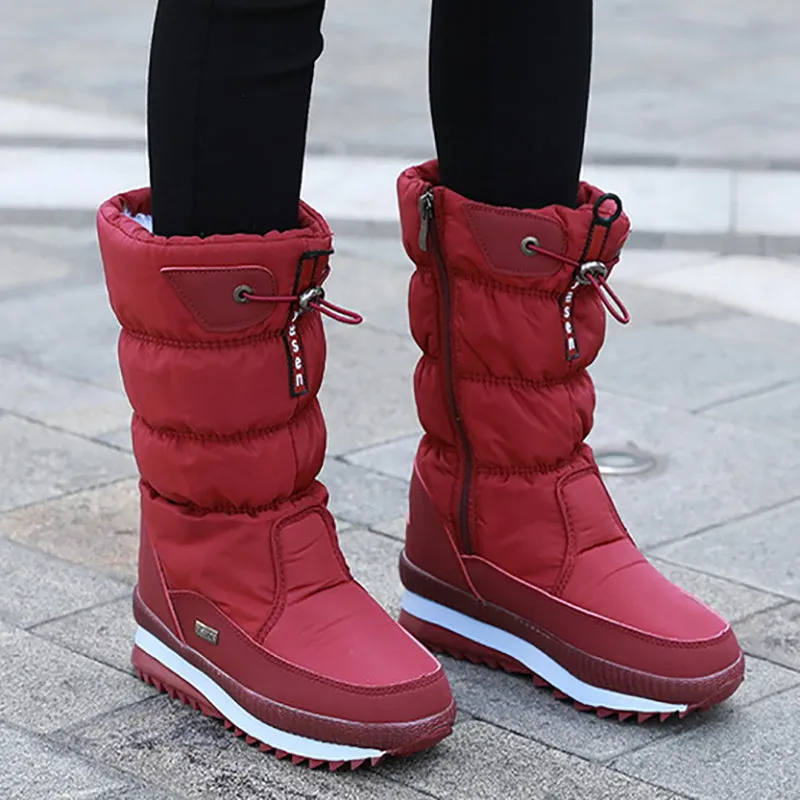 Women's Winter Thickened Waterproof Anti-skid Cotton Boots